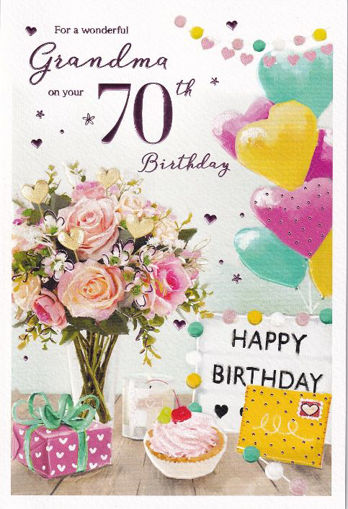 Picture of FOR A GRANDMA ON 70TH BIRTHDAY CARD